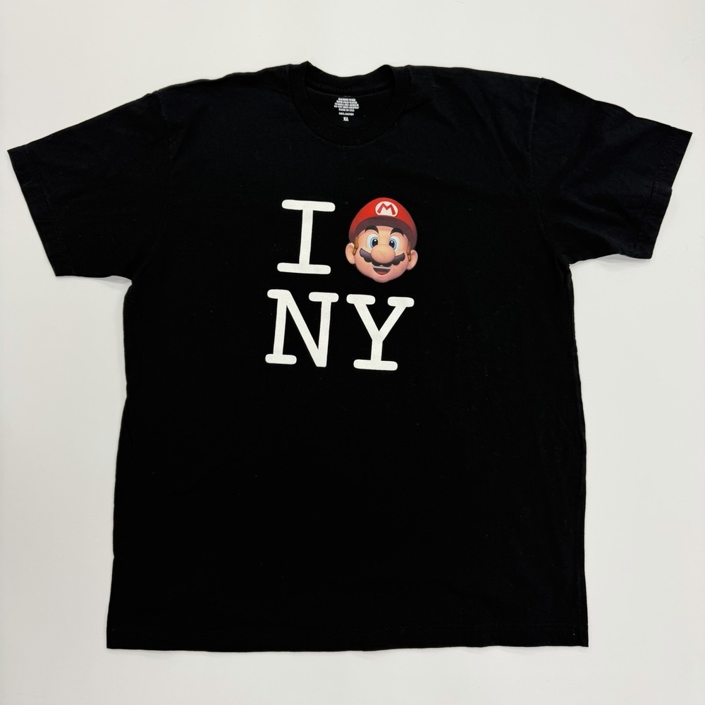 Nintendo World New York Mario I‎ ❤️ NY T-Shirt Black XL USA Made